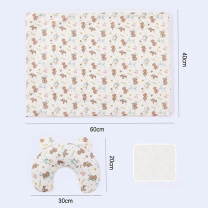 Soft Fluffy Pet Blanket with Pillow Double-sided Design Cute Printed Winter Soft Warm Sleeping Cat Bed Puppy Kitten Supplies