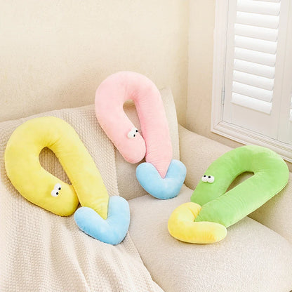 Cute U-Shaped Pet Little Pillow Four Seasons Universal Neck Protector Comfortably Sleeping Cat Coussin Chat Pets Nest Supplies