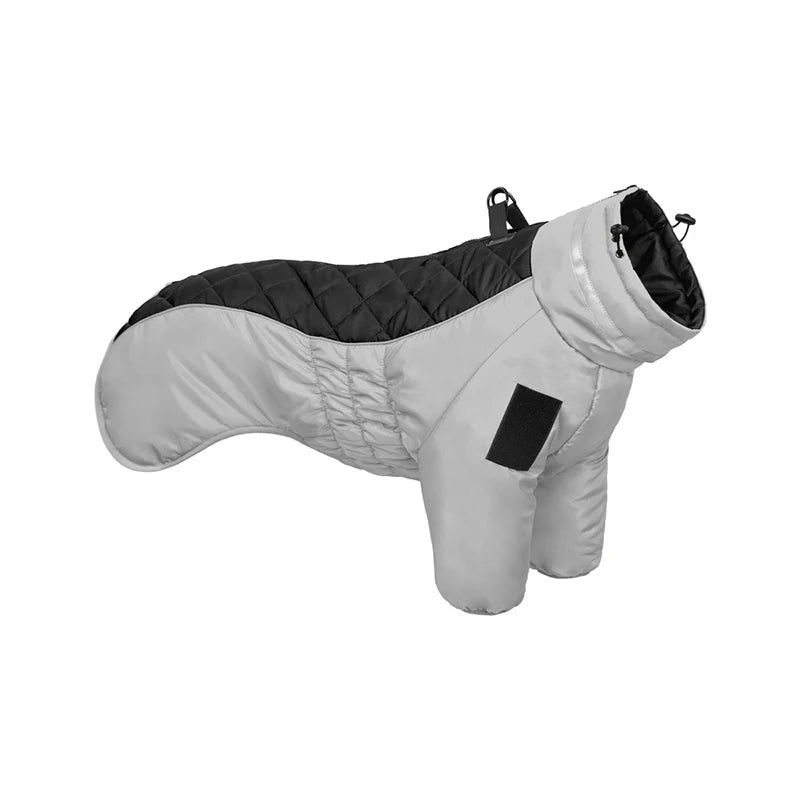 Color‑blocked Four‑Legged Large Dog Winter Coat Comfortable Windproof Reflective Dog Jumpsuit with D‑Ring for Doberman Labrador
