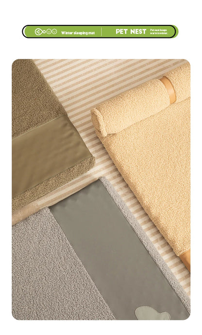 Detachable Soft Plush Dog House with Pillow Comfortable Thickened High Elastic Sponge Indoor Dog Sleeping Mat Pets Accessories