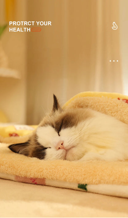 Thickened Soft Fleece Pet Blankets Foldable Autumn Winter Home Keep Warm Comfortable Sleeping Fluffy Cat Bed Mat Pets Accessorie