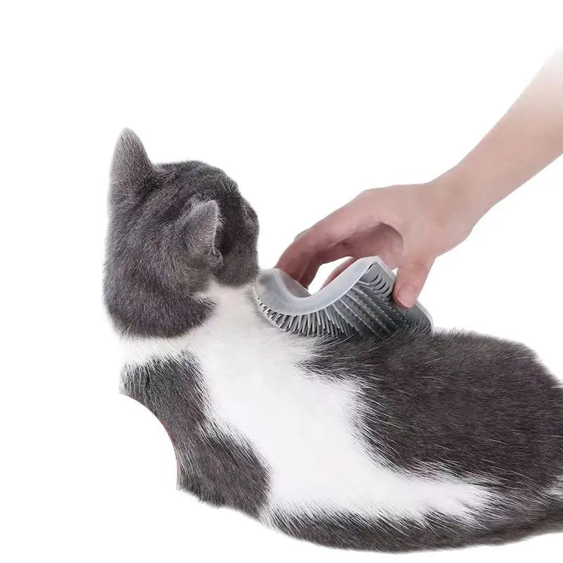 Softer Cat Scratcher Massager Comb Removable Hair Removal Beauty Clean Corner Brush for Kitten with Catnip Cat Accessories