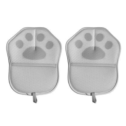 2 Pcs Breathable Double-sided Pet Hair Remover Gloves Reusable Self Cleaning Electrostatic Dog Massage Brush Pets Grooming Tool