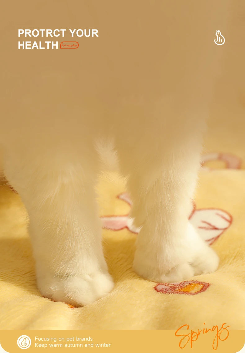Thickened Soft Fleece Pet Blankets Foldable Autumn Winter Home Keep Warm Comfortable Sleeping Fluffy Cat Bed Mat Pets Accessorie