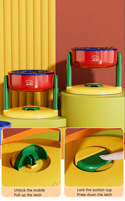 Large Capacity Elevated Dog Bowl Pet Bowl 3 Level Height Adjustment Protect Cervical Anti-Slip Dog Feeder Gamelle Pour Chien