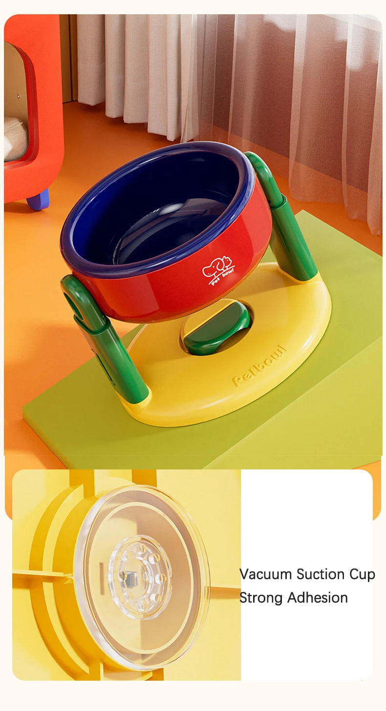 Large Capacity Elevated Dog Bowl Pet Bowl 3 Level Height Adjustment Protect Cervical Anti-Slip Dog Feeder Gamelle Pour Chien
