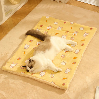 Thickened Soft Fleece Pet Blankets Foldable Autumn Winter Home Keep Warm Comfortable Sleeping Fluffy Cat Bed Mat Pets Accessorie