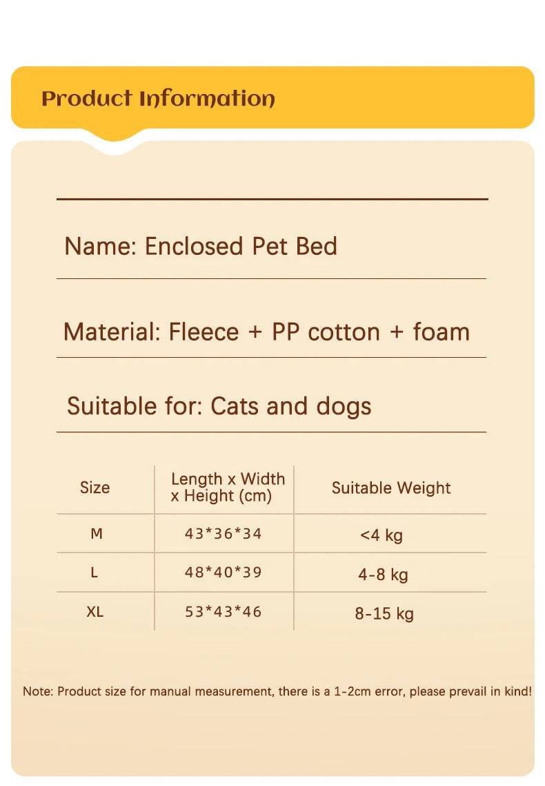 Thickened Enclosed Pet House Cute Sunflower Shape Removable Washable Winter Warm Deep Sleep Cave Sofa for Cats Cama Para Perro