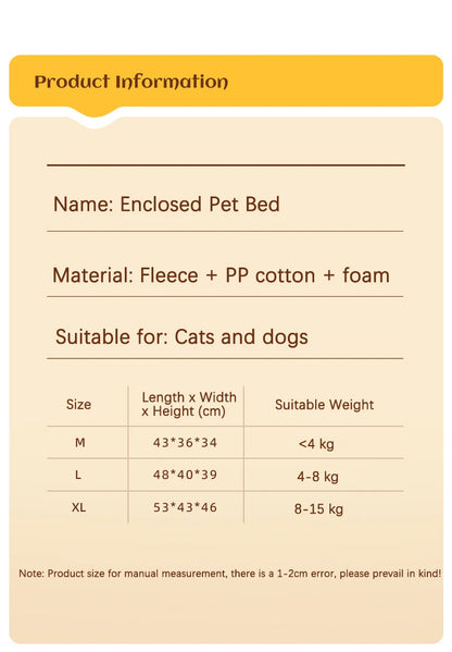 Thickened Enclosed Pet House Cute Sunflower Shape Removable Washable Winter Warm Deep Sleep Cave Sofa for Cats Cama Para Perro