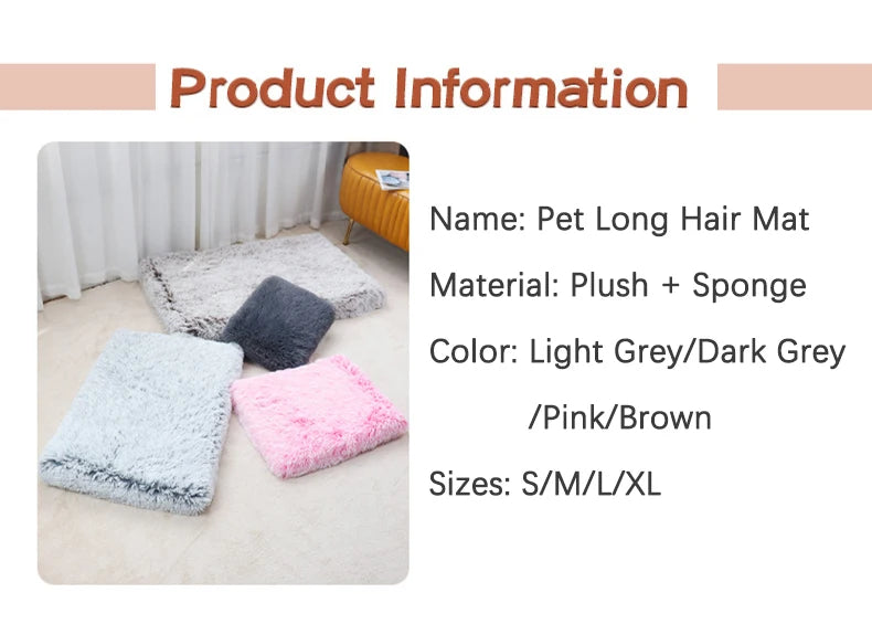 Luxurious Cozy Square Plush Large Dog Bed Thickened Washable Pet Sofa Bed with Non-Slip Detachable Cover Pet Indoor Furniture