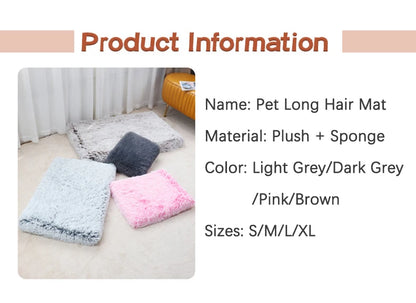 Luxurious Cozy Square Plush Large Dog Bed Thickened Washable Pet Sofa Bed with Non-Slip Detachable Cover Pet Indoor Furniture