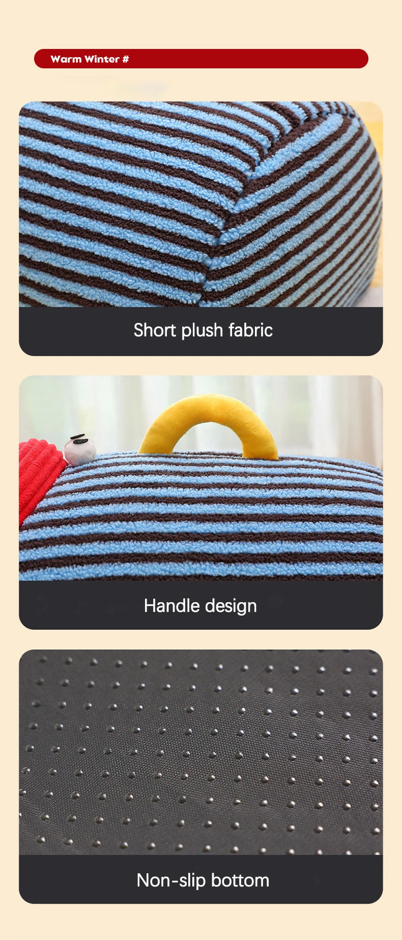 Foldable Washable Cozy Pet House for Cats Puppy Portable Handheld Cave Sofa Design All Seasons Warm Dog Nest Accessoires Chien