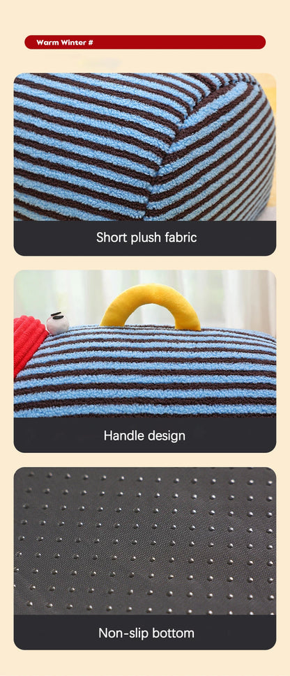 Foldable Washable Cozy Pet House for Cats Puppy Portable Handheld Cave Sofa Design All Seasons Warm Dog Nest Accessoires Chien