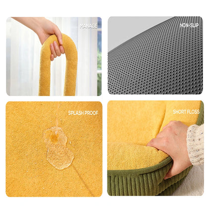 Detachable Waterproof Dog Bed Thickened Skin-friendly Deluxe Plush Dog Crate Beds Comfy Anti-Slip Kennel Pad Pet Sleeping Mat