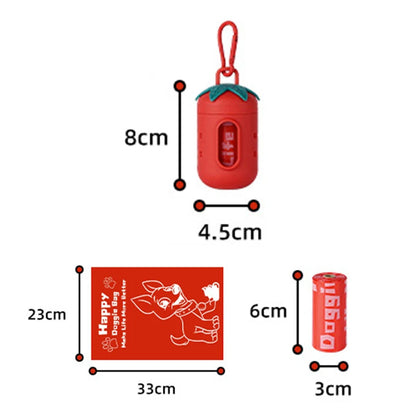 Durable Dog Poop Bag Dispenser with Carabiner DIY Hole Design Portable Waste Bag Holder Pet Leash Accessory for Dog Walking