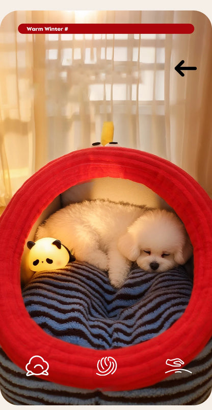 Foldable Washable Cozy Pet House for Cats Puppy Portable Handheld Cave Sofa Design All Seasons Warm Dog Nest Accessoires Chien