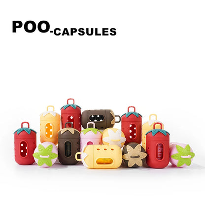Durable Dog Poop Bag Dispenser with Carabiner DIY Hole Design Portable Waste Bag Holder Pet Leash Accessory for Dog Walking