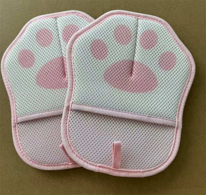 2 Pcs Breathable Double-sided Pet Hair Remover Gloves Reusable Self Cleaning Electrostatic Dog Massage Brush Pets Grooming Tool