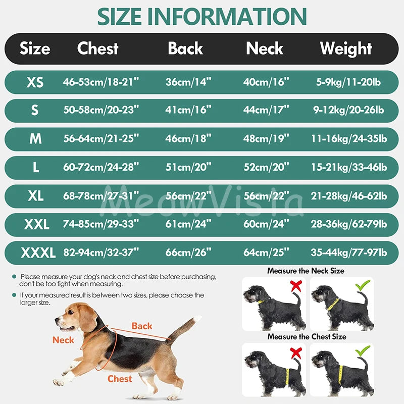 Winter Full Coverage Warm Dog Jumpsuit Reflective High Collar Quilted Padded Color‑Blocked Outdoor Outfit for Medium Large Dogs