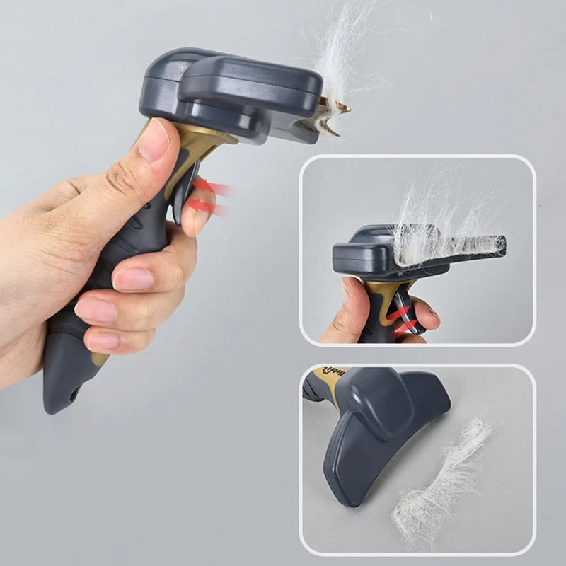 Self-Cleaning Dog Deshedding Brush Durable Pet Grooming Comb for Short/Long Hair Dogs Stainless Steel Undercoat Fur Remover Tool