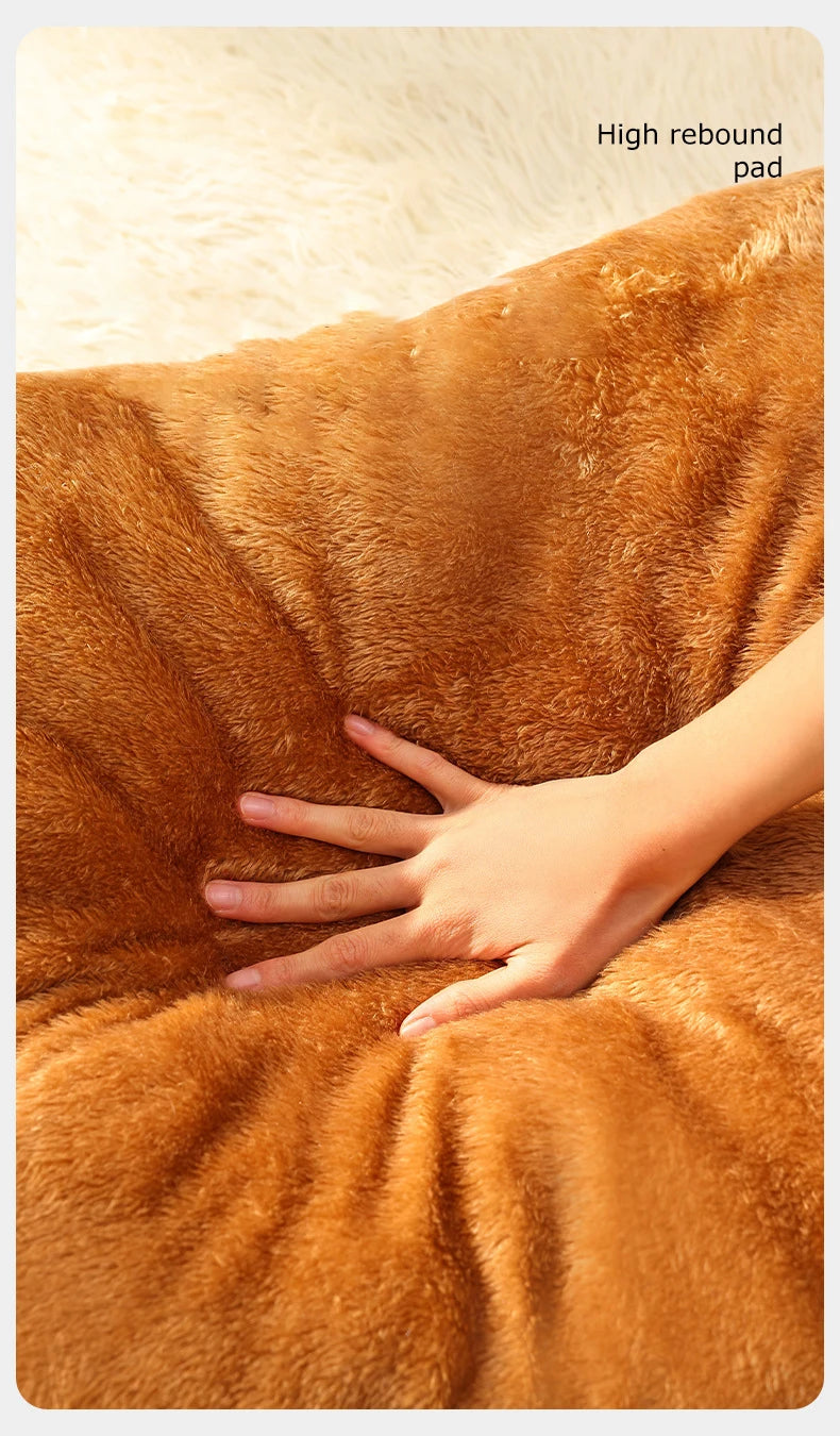 Enclosed Triangle Tent Cat Bed Cozy Thickened Warm Indoor Deep Sleep Pet Nest for Small Medium Dogs Teddy Chihuahua Essentials