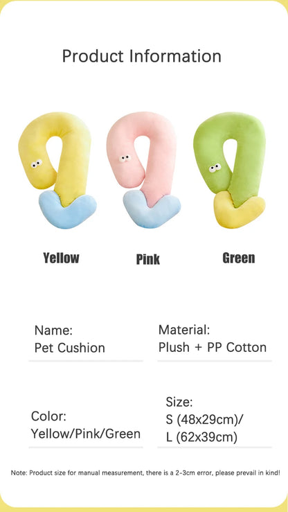 Cute U-Shaped Pet Little Pillow Four Seasons Universal Neck Protector Comfortably Sleeping Cat Coussin Chat Pets Nest Supplies