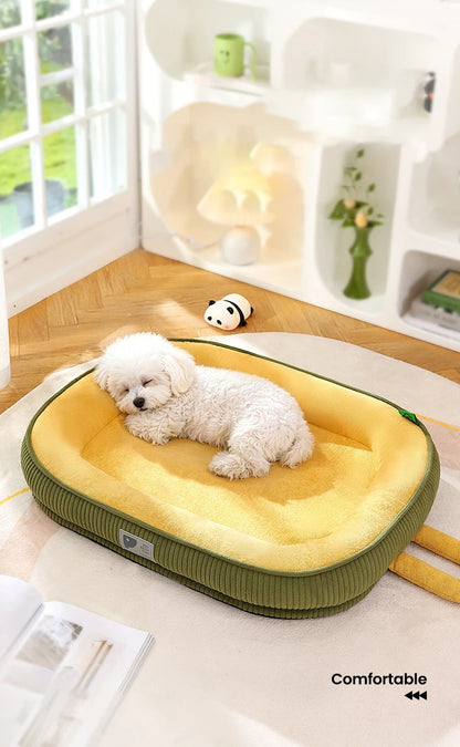 Detachable Waterproof Dog Bed Thickened Skin-friendly Deluxe Plush Dog Crate Beds Comfy Anti-Slip Kennel Pad Pet Sleeping Mat