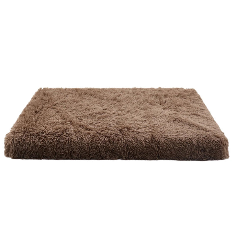 Luxurious Cozy Square Plush Large Dog Bed Thickened Washable Pet Sofa Bed with Non-Slip Detachable Cover Pet Indoor Furniture