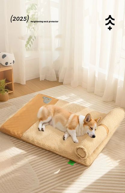 Detachable Soft Plush Dog House with Pillow Comfortable Thickened High Elastic Sponge Indoor Dog Sleeping Mat Pets Accessories