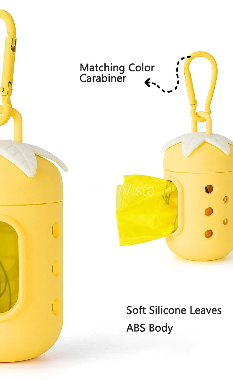Durable Dog Poop Bag Dispenser with Carabiner DIY Hole Design Portable Waste Bag Holder Pet Leash Accessory for Dog Walking