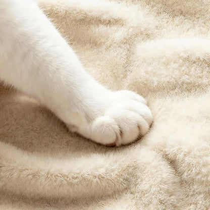 Thickened Enclosed Tent Cat House Foldable Portable Soft Warm Calming Cat Nest Anti-Anxiety Large Space Pet Bed for Kittens Cats