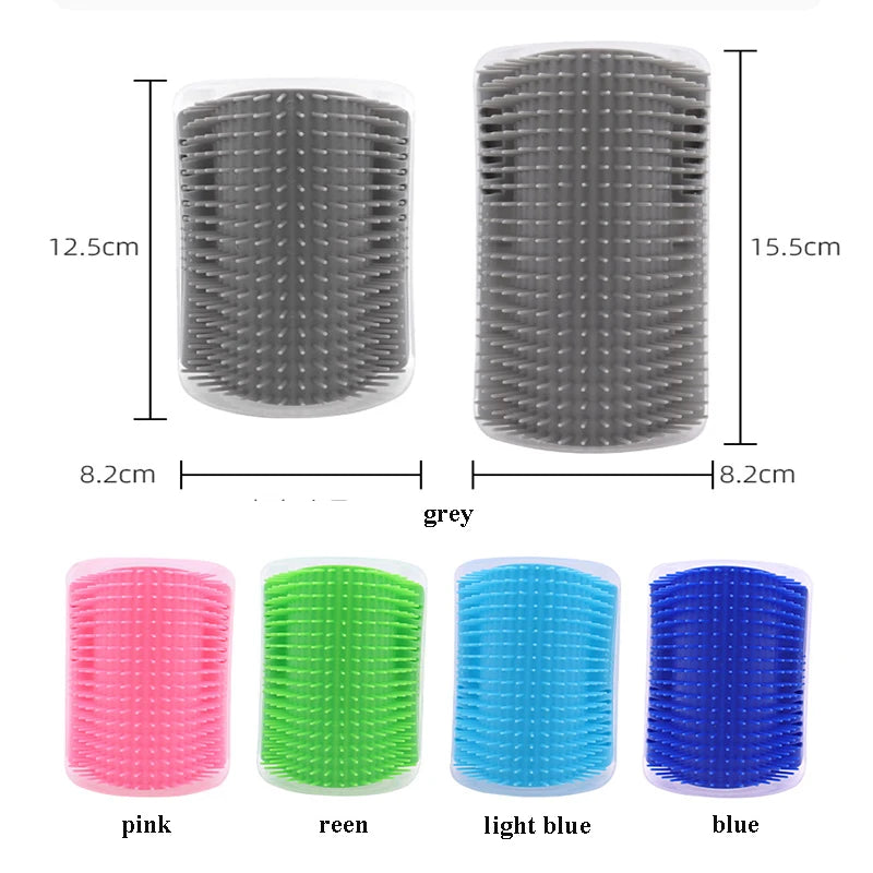 Softer Cat Scratcher Massager Comb Removable Hair Removal Beauty Clean Corner Brush for Kitten with Catnip Cat Accessories