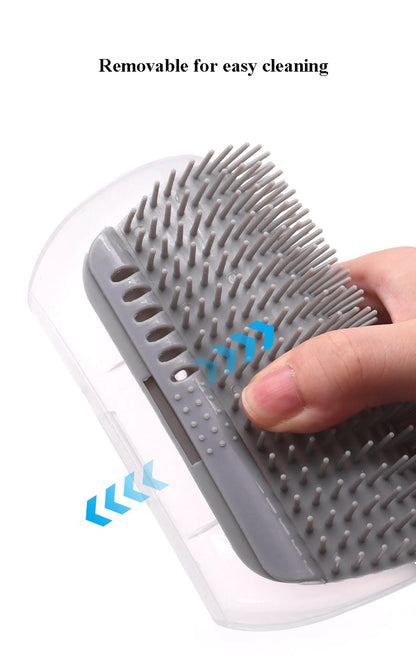 Softer Cat Scratcher Massager Comb Removable Hair Removal Beauty Clean Corner Brush for Kitten with Catnip Cat Accessories