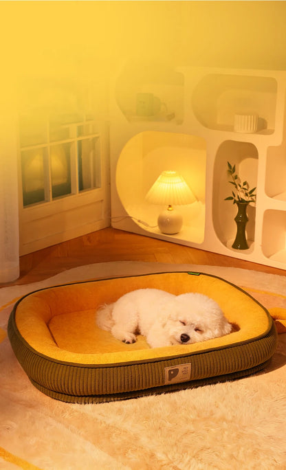 Detachable Waterproof Dog Bed Thickened Skin-friendly Deluxe Plush Dog Crate Beds Comfy Anti-Slip Kennel Pad Pet Sleeping Mat