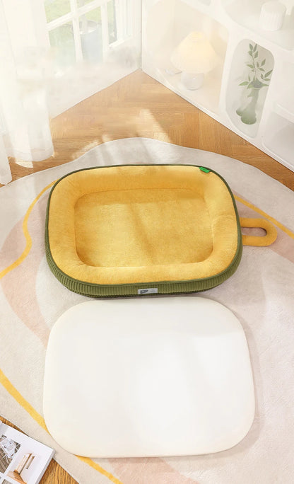 Detachable Waterproof Dog Bed Thickened Skin-friendly Deluxe Plush Dog Crate Beds Comfy Anti-Slip Kennel Pad Pet Sleeping Mat