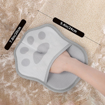 2 Pcs Breathable Double-sided Pet Hair Remover Gloves Reusable Self Cleaning Electrostatic Dog Massage Brush Pets Grooming Tool