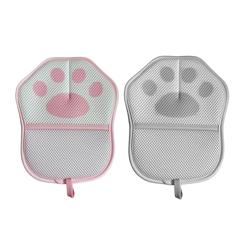 2 Pcs Breathable Double-sided Pet Hair Remover Gloves Reusable Self Cleaning Electrostatic Dog Massage Brush Pets Grooming Tool