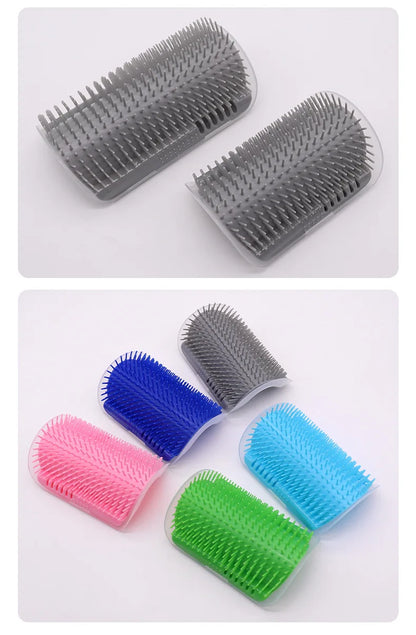 Softer Cat Scratcher Massager Comb Removable Hair Removal Beauty Clean Corner Brush for Kitten with Catnip Cat Accessories