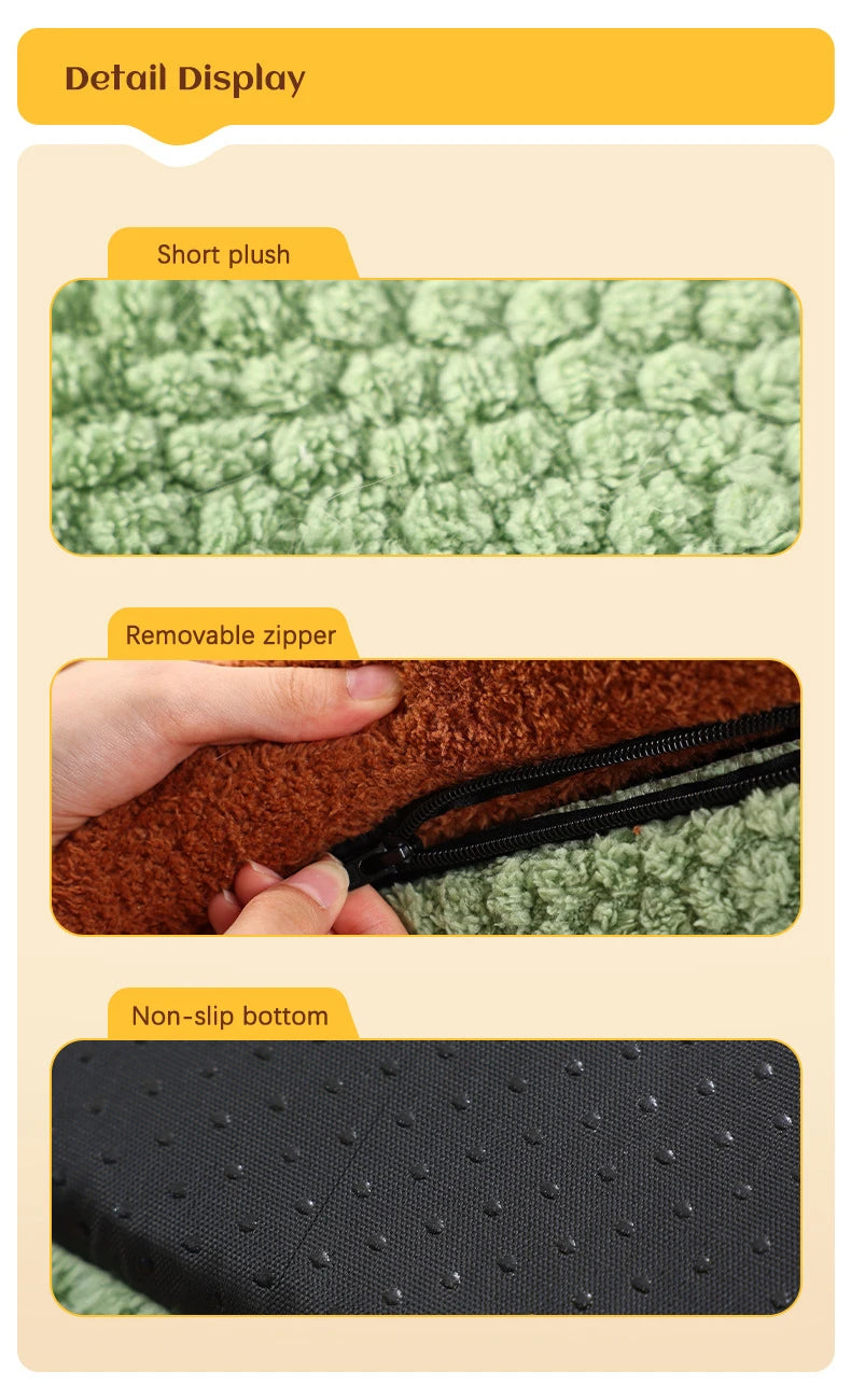 Thickened Enclosed Pet House Cute Sunflower Shape Removable Washable Winter Warm Deep Sleep Cave Sofa for Cats Cama Para Perro