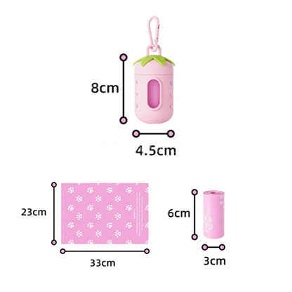 Durable Dog Poop Bag Dispenser with Carabiner DIY Hole Design Portable Waste Bag Holder Pet Leash Accessory for Dog Walking