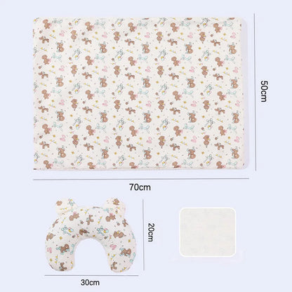 Soft Fluffy Pet Blanket with Pillow Double-sided Design Cute Printed Winter Soft Warm Sleeping Cat Bed Puppy Kitten Supplies
