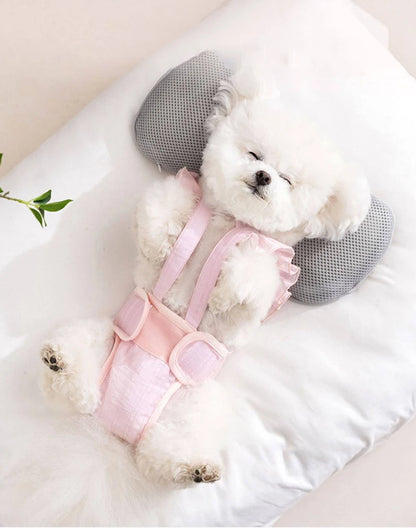 Summer Breathable Female Dog Physiological Pants Anti-Snagging Sweet Ruffle Comfortable Adjustable Puppy Outfit Pet Homewear