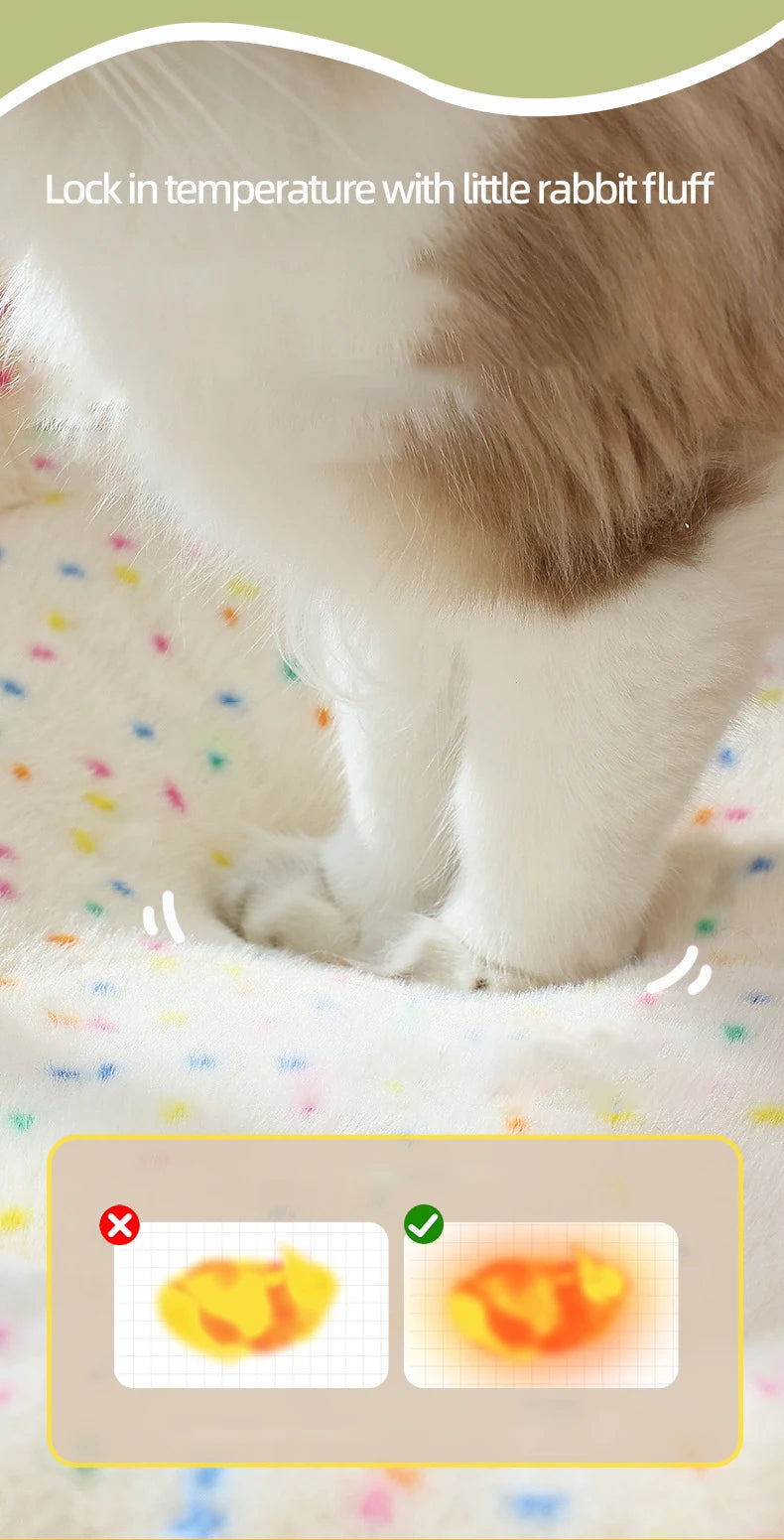 Luxurious Semi-enclosed Plush Cat House Bed Non-slip Soft Comfortable Winter Warm Pet Beds Christmas New Year Pet Accessories