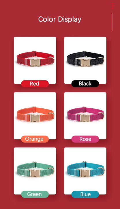 Personalized Nylon Dog Collar with Free Engraving Durable Reflective  Anti-lost Buckle Necklace for Dogs Daily Walking Training