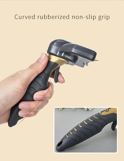 Self-Cleaning Dog Deshedding Brush Durable Pet Grooming Comb for Short/Long Hair Dogs Stainless Steel Undercoat Fur Remover Tool