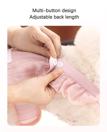 Summer Breathable Female Dog Physiological Pants Anti-Snagging Sweet Ruffle Comfortable Adjustable Puppy Outfit Pet Homewear