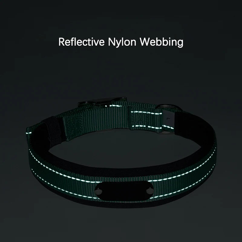 Personalized Reflective Dog Collar with Detachable Name Tag Soft Neoprene Padded Adjustable Nylon Collar for Dogs Pet Pitbulls
