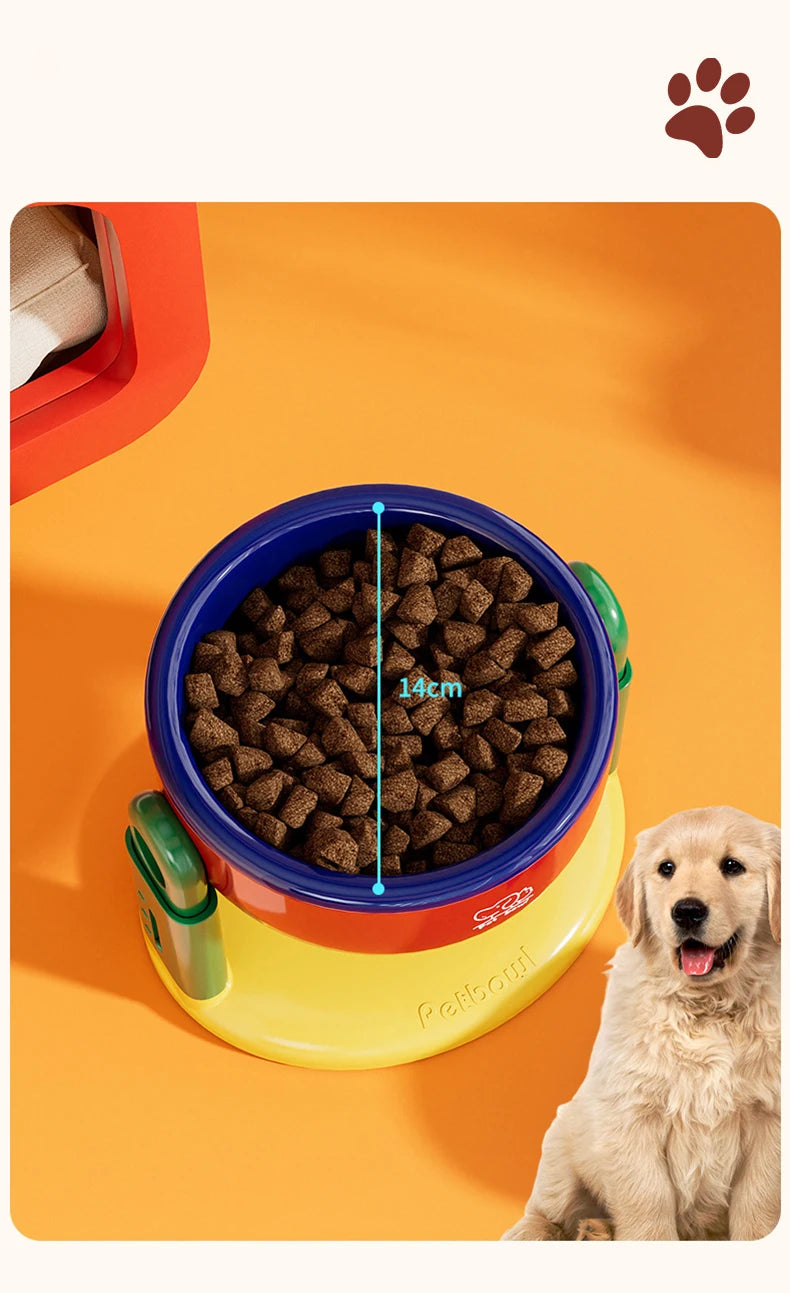 Large Capacity Elevated Dog Bowl Pet Bowl 3 Level Height Adjustment Protect Cervical Anti-Slip Dog Feeder Gamelle Pour Chien