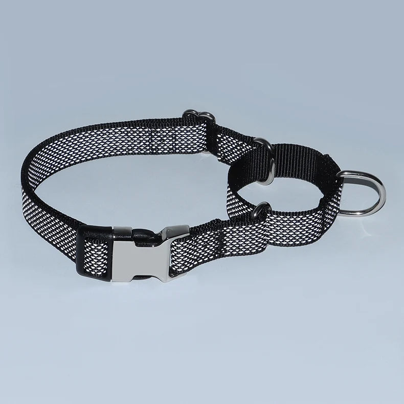 Personalized Martingale Dog Collar with Custom Name Adjustable Anti-Escape No Pull Training Collar for Dogs Pet Safety Accessory