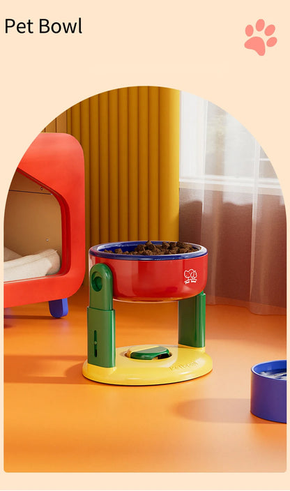 Large Capacity Elevated Dog Bowl Pet Bowl 3 Level Height Adjustment Protect Cervical Anti-Slip Dog Feeder Gamelle Pour Chien